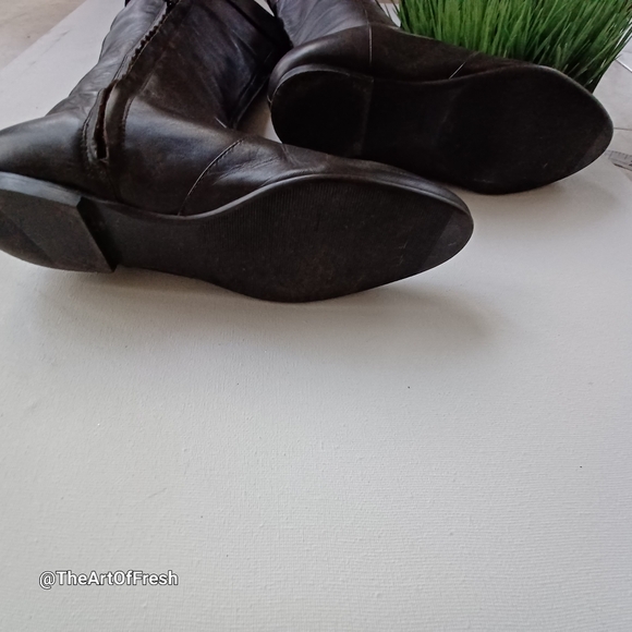 Nine West Vintage Style Kamella Brown Leather Boots - Picture 10 of 16